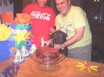 My family and the dog.